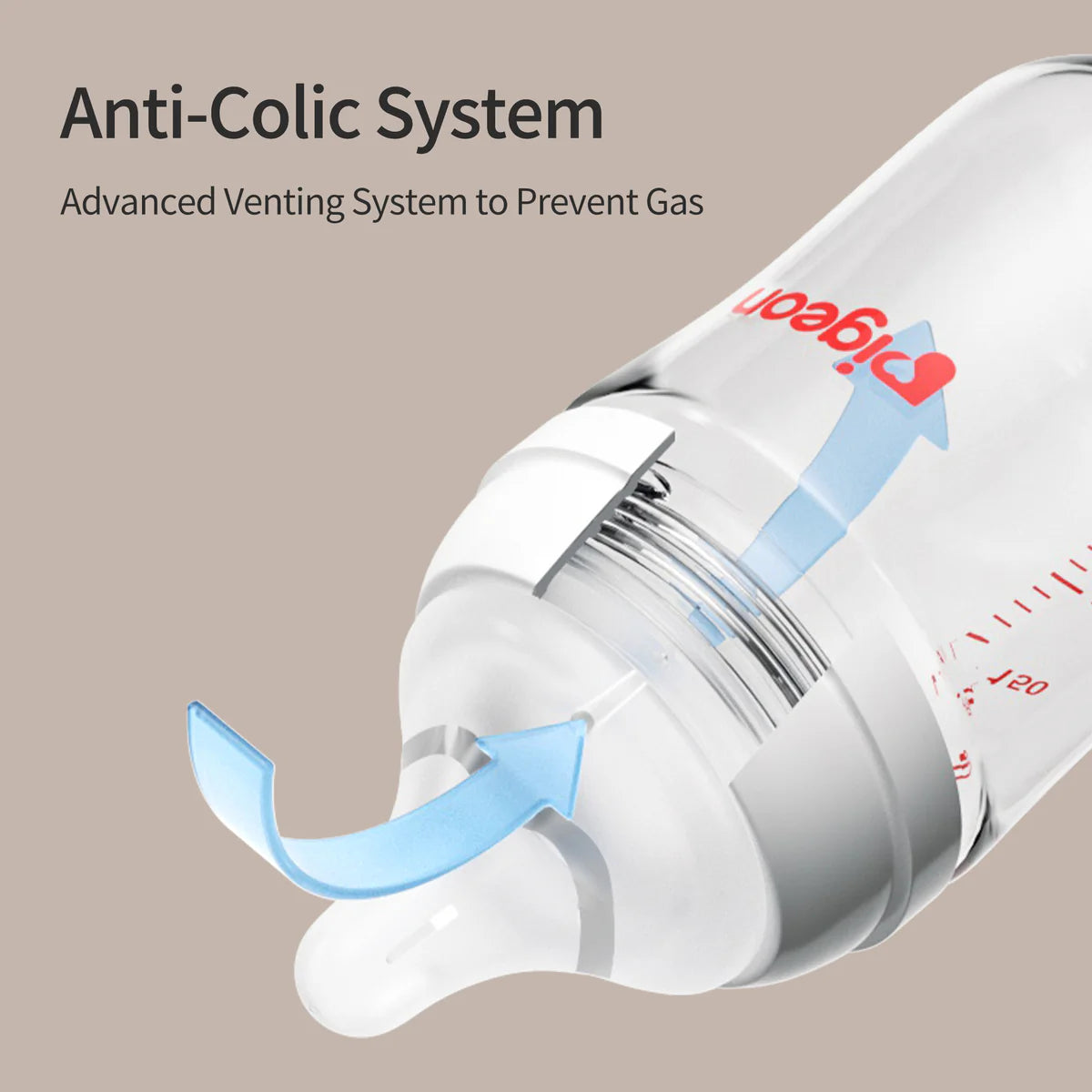Pigeon Bottle Nipple 3 PK Anti-Colic System