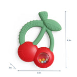 Itzy Ritzy Bitzy Shake™ Silicone Teether with Rattle - Cherries Dimensions