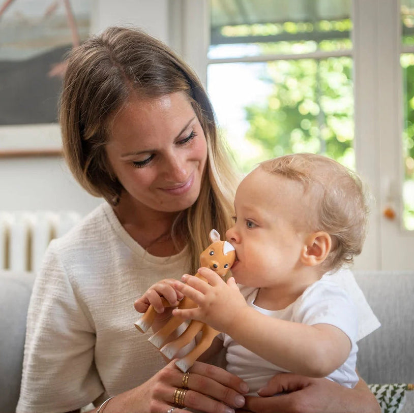 Fanfan the Fawn Natural Rubber Teether Lifestyle 2