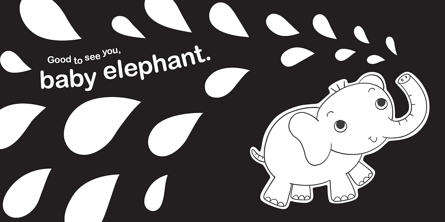 Hello, Baby Animals: A High-Contrast Board Book Inside