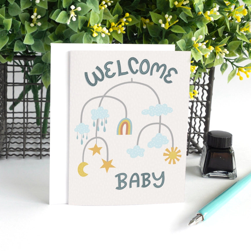Pedaller Designs Greeting Card - Welcome Baby Lifestyle 1
