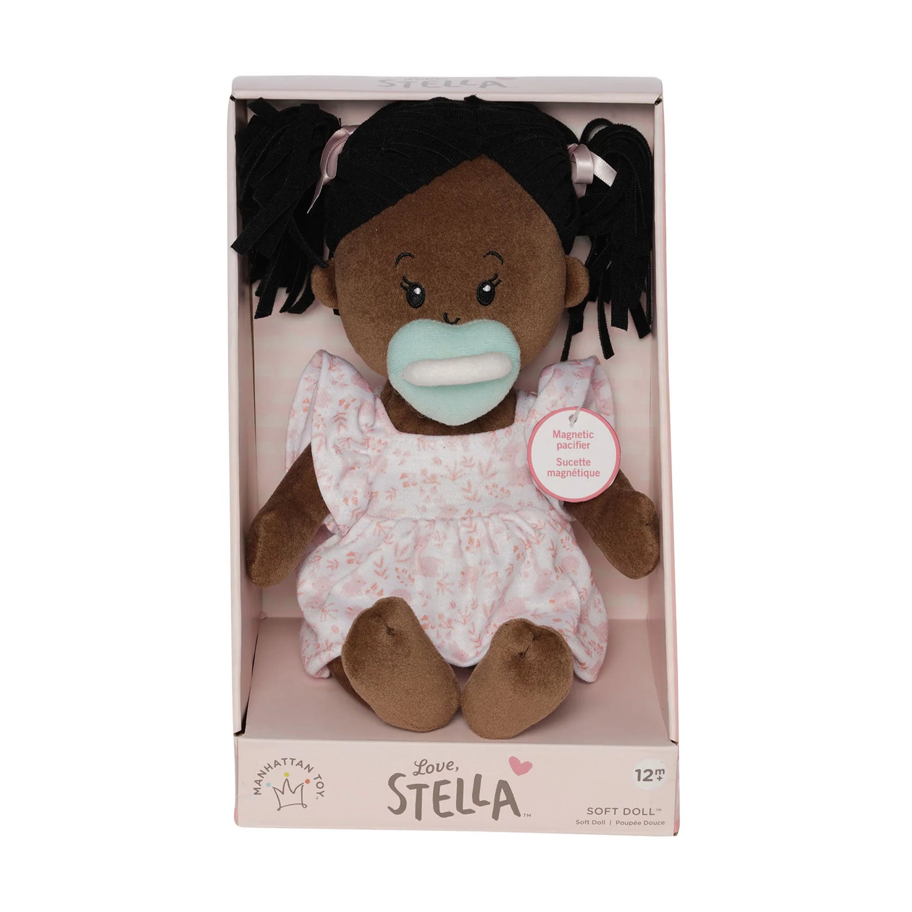 Manhattan Toy Love, Stella Doll - Brown with Black Pigtails - Giftable Packaging