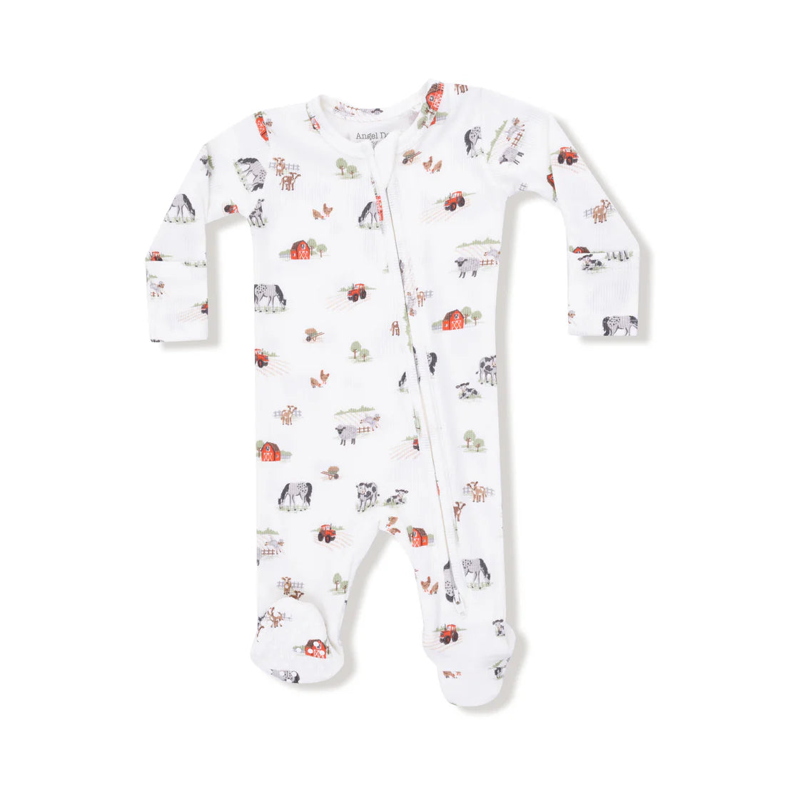 Angel Dear Zipper Footie - Little Farm