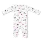 Angel Dear Zipper Footie - Little Farm Back View