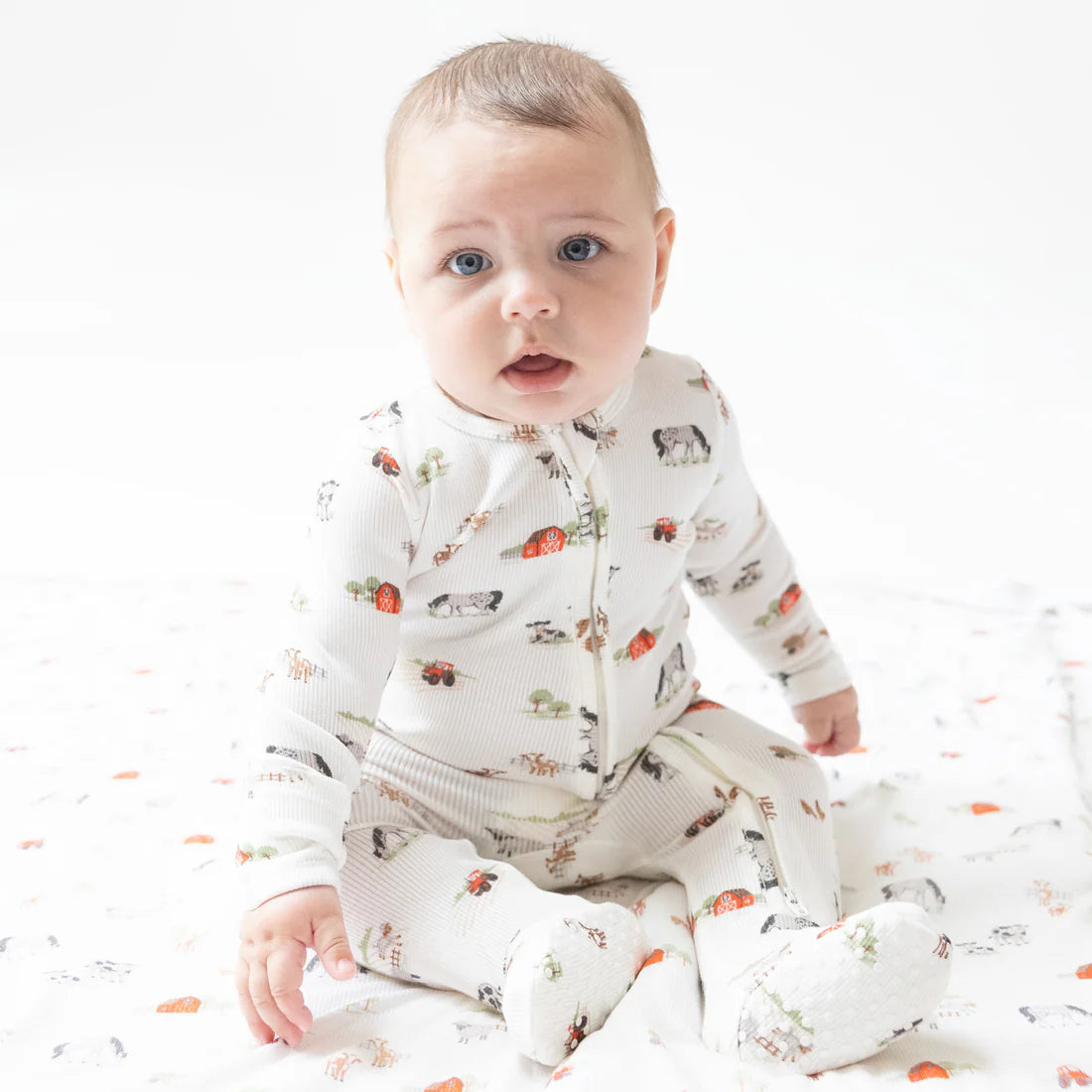 Angel Dear Zipper Footie - Little Farm Lifestyle