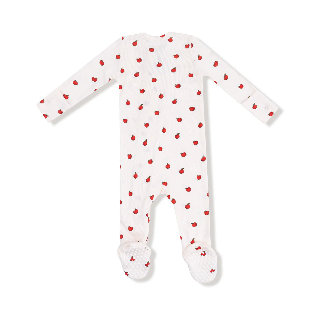 Angel Dear Zipper Footie - Tiny Apples Back View