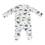 Angel Dear Zipper Footie - Washy Dinos Back View