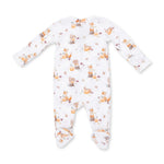 Angel Dear Zipper Footie - Woodland Animals with Pumpkins - Back View