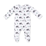 Angel Dear Zipper Footie - Black Bears
