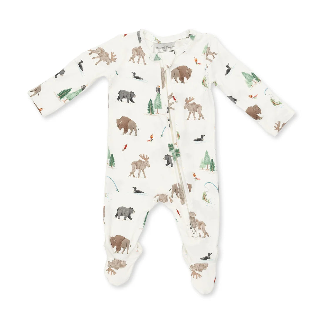 Angel Dear Zipper Footie - Northern Woodland Animals