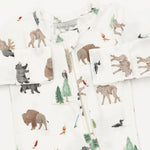 Angel Dear Zipper Footie - Northern Woodland Animals - Print Detail