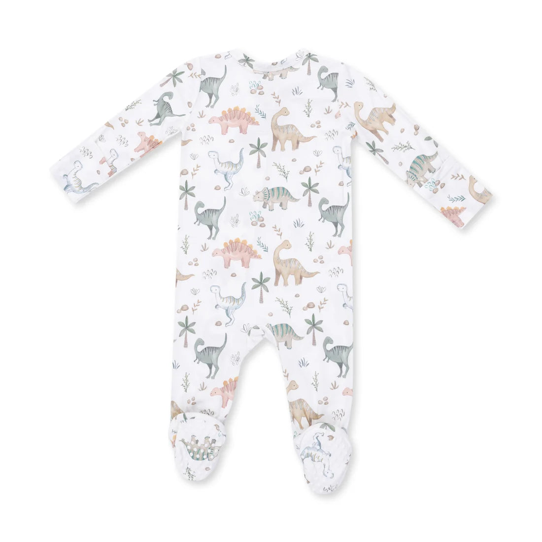 Angel Dear Zipper Footie - Sweet Baby Dinos - Back View