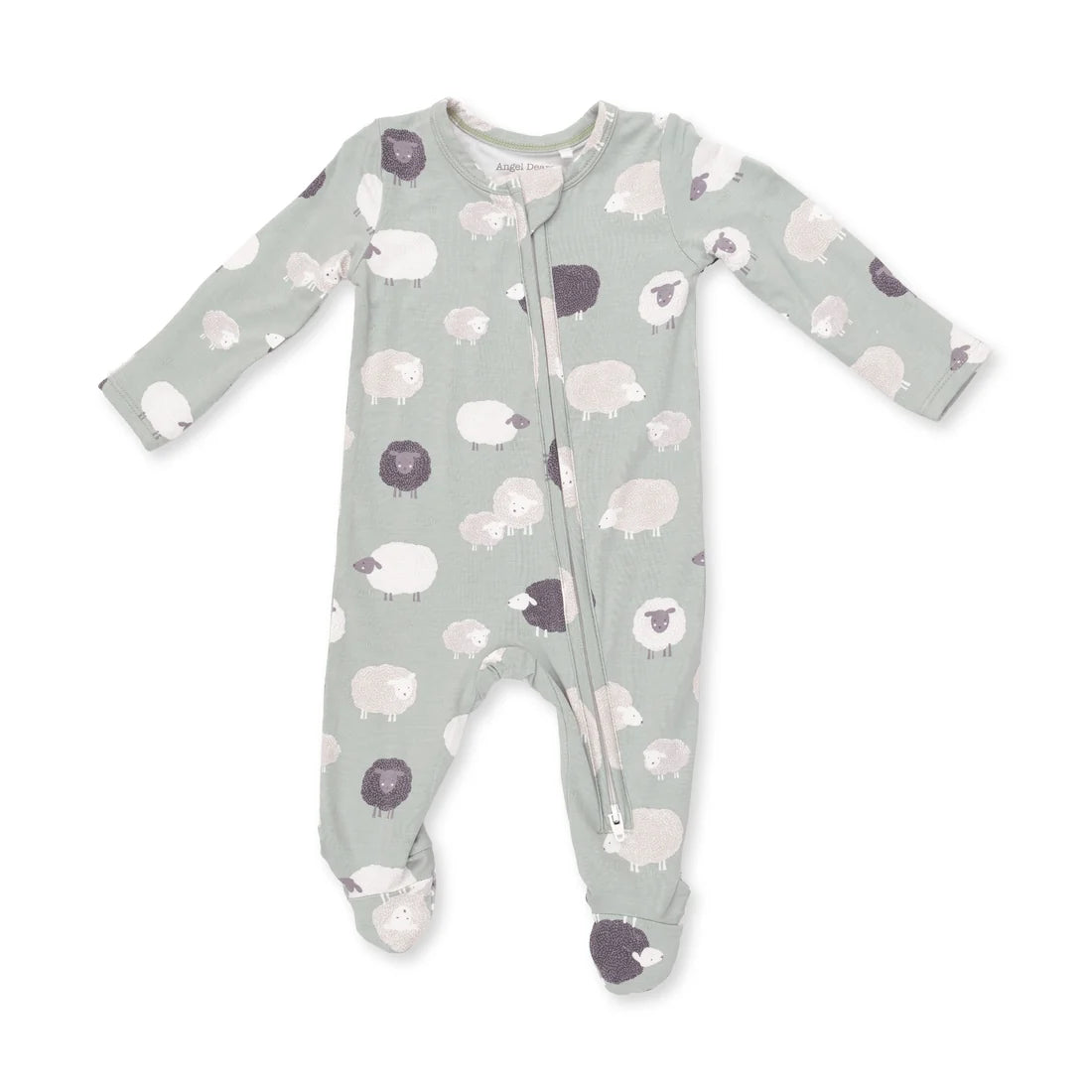 Angel Dear Zipper Footie - Black Sheep