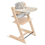 Natural / Anthracite Cushion / Vanilla Tray - Stokke Tripp Trapp® High Chair² and Cushion² with Stokke® Tray (Complete)