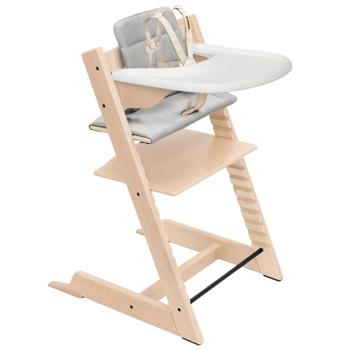 Natural / Anthracite - Stokke Tripp Trapp® High Chair² and Cushion² with Stokke® Tray (Complete)