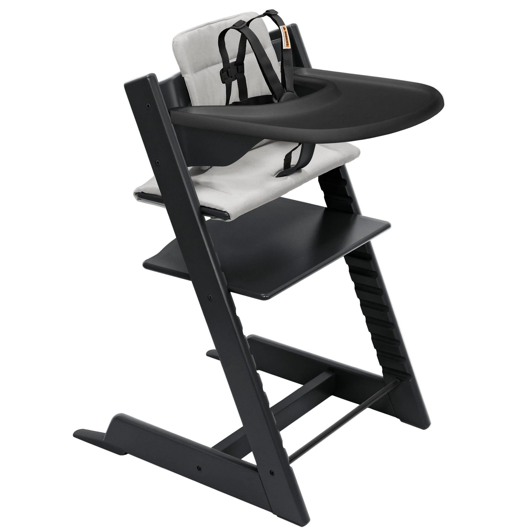 Black / Anthracite - Stokke Tripp Trapp® High Chair² and Cushion² with Stokke® Tray (Complete)