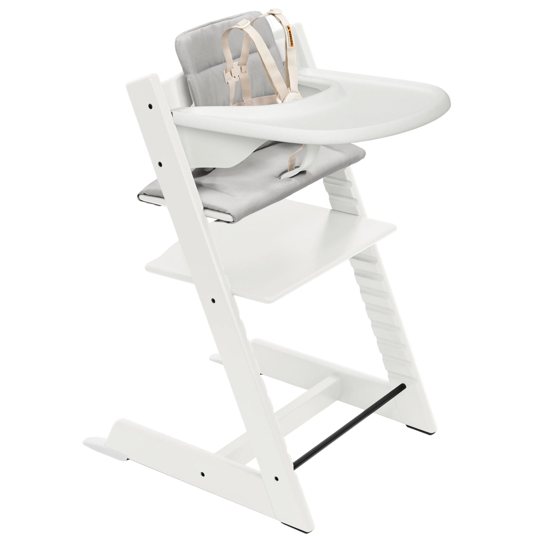 White / Anthracite - Stokke Tripp Trapp® High Chair² and Cushion² with Stokke® Tray (Complete)