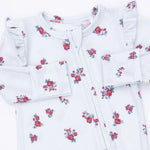 Angel Dear Zipper Ruffle Back Footie - Alyssa Floral - Print Detail