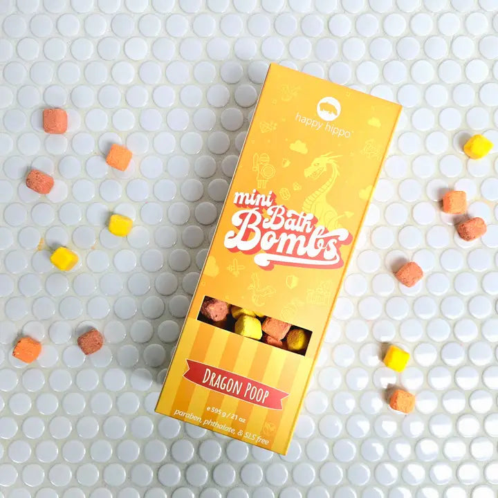 595g Box - Happy Hippo Mini Bubble Bombs - Dragon Poop