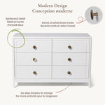 Little Seeds Briar 6-Drawer Nursery Dresser Modern Design with Arch Detail