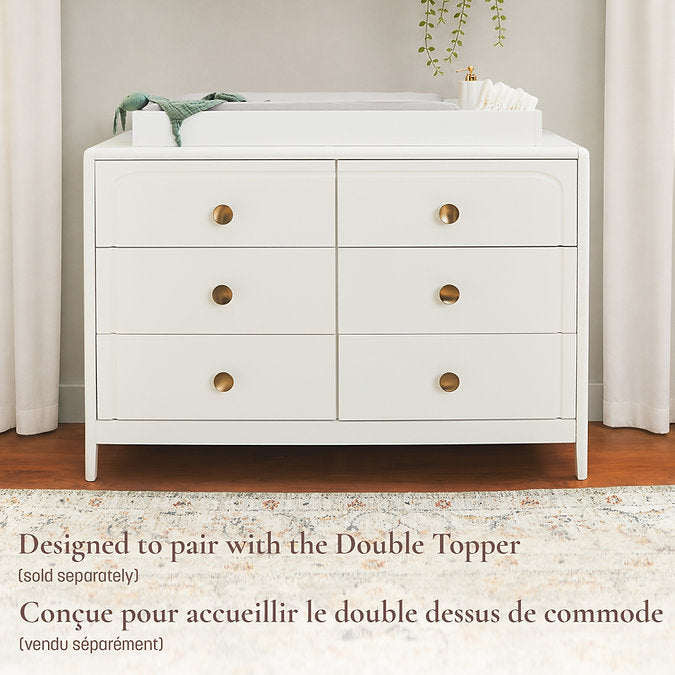 Little Seeds Briar 6-Drawer Nursery Dresser - Pairs with Briar 6-in-1 Convertible Crib and Double Changer Dresser Changing Table Topper