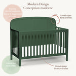 Little Seeds Briar Headboard 6-in-1 Convertible Crib - Design Features