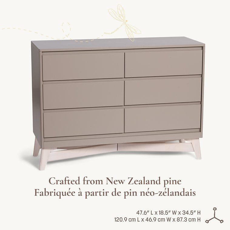 Little Seeds Pala 6-Drawer Dresser - Made from New Zealand Pine