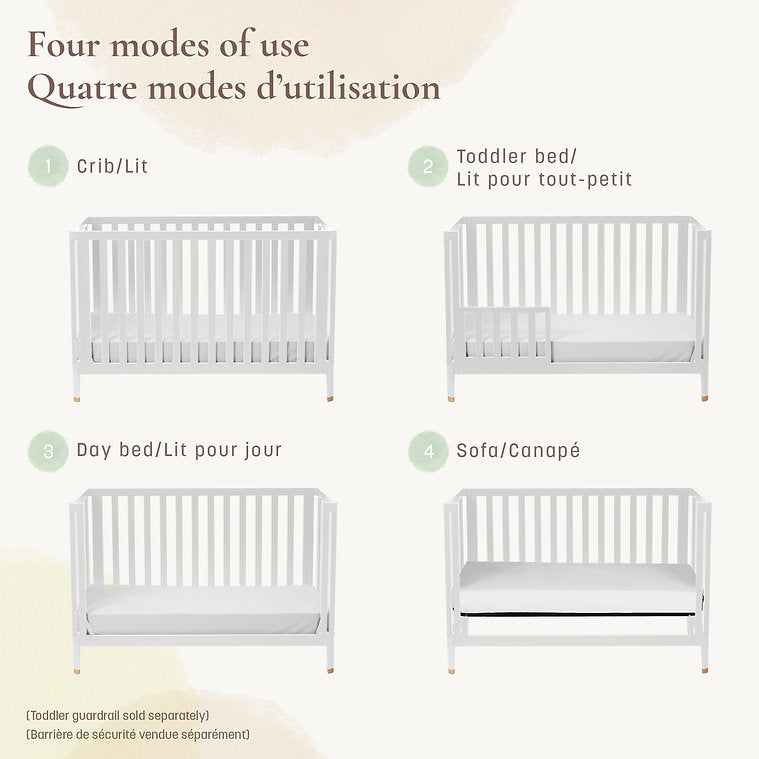 Little Seeds Aster 4-in-1 Convertible Crib Four Modes of Use