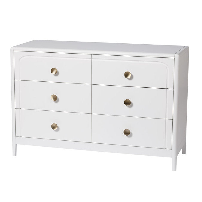 True White - Little Seeds Briar 6-Drawer Nursery Dresser