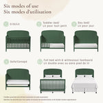 Little Seeds Briar Headboard 6-in-1 Convertible Crib - 6 Modes of Use