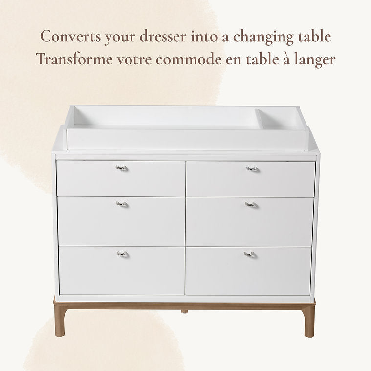 Little Seeds Double Dresser Topper Change Table Top - Laurel & Aster Collections - Converts Dresser to Changing Table