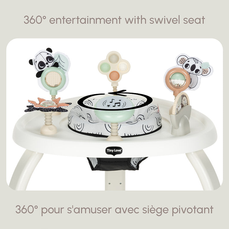 Tiny Love Black & White Decor 4-in-1 Jumper - 360 Degree Swivel Seat