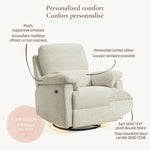Little Seeds Bellamy Swivel Glider & Power Recliner - Oyster Boucle Comfort Features