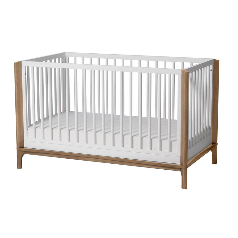 White/Chestnut - Little Seeds Laurel Island 4-in-1 Convertible Crib
