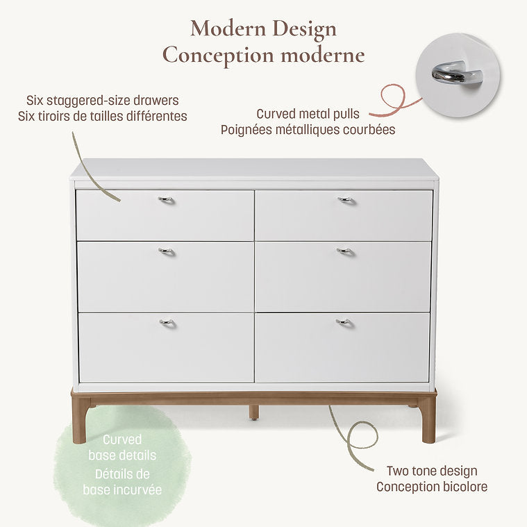 Little Seeds Laurel 6-Drawer Dresser - Modern Design
