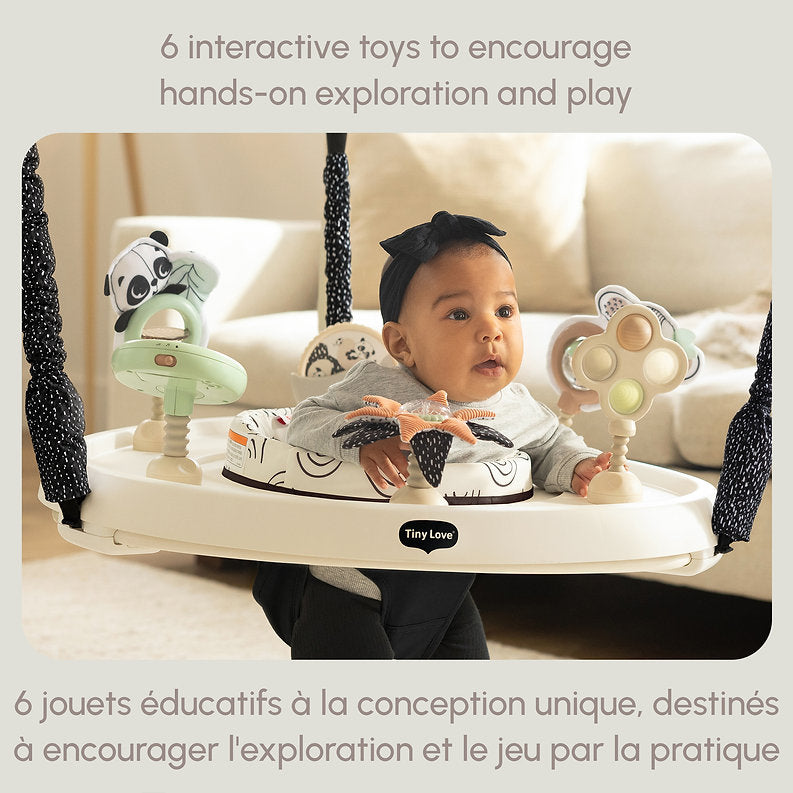 Tiny Love Black & White Decor 4-in-1 Jumper - 6 Interactive Toys to Encourage Exploration