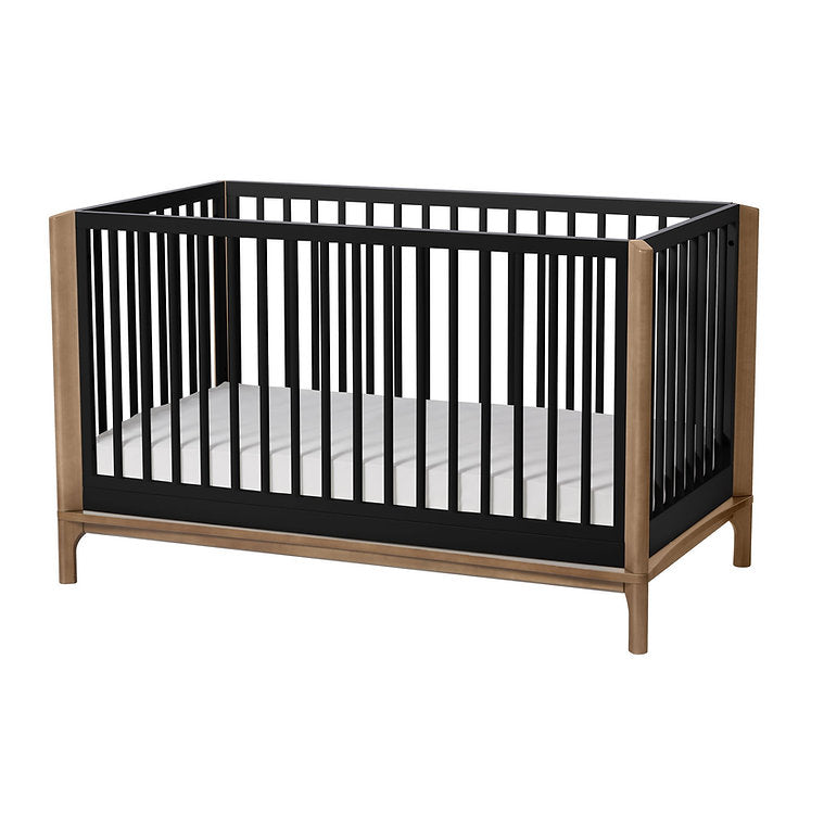 Black/Chestnut - Little Seeds Laurel Island 4-in-1 Convertible Crib