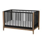 Black/Chestnut - Little Seeds Laurel Island 4-in-1 Convertible Crib