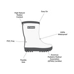 Stonz Waterproof Kids Rain Boots - Features