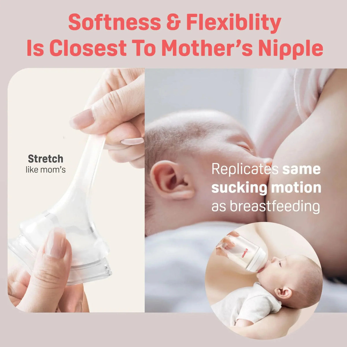 Closest  to Mother's Nipple - Pigeon PPSU Bottle - 8oz with M/3M+ Nipple/Stage 3