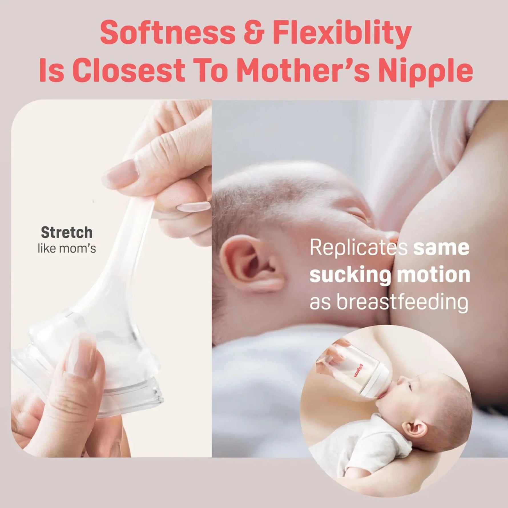 Closest  to Mother's Nipple - Pigeon PPSU Bottle - 8oz with M/3M+ Nipple/Stage 3