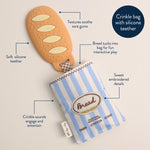 Itzy Ritzy Baguette Teensy Crinkle™ Teether Toy - Features a Crinkle Bag & Silicone Teether