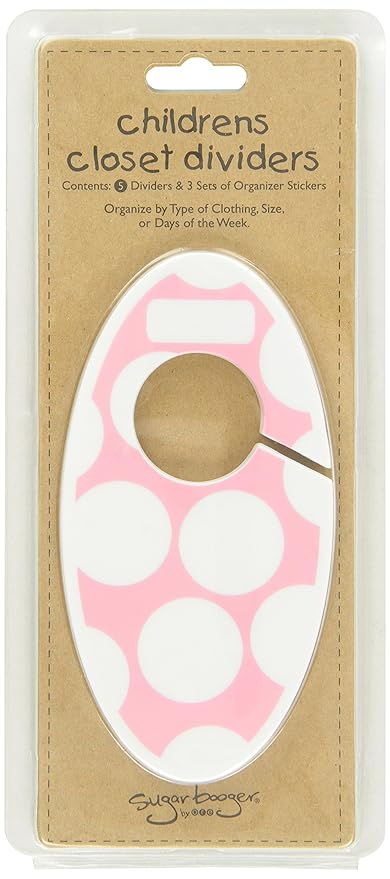 Sugarbooger Children's Closet Dividers - Big Dots Bright Pink