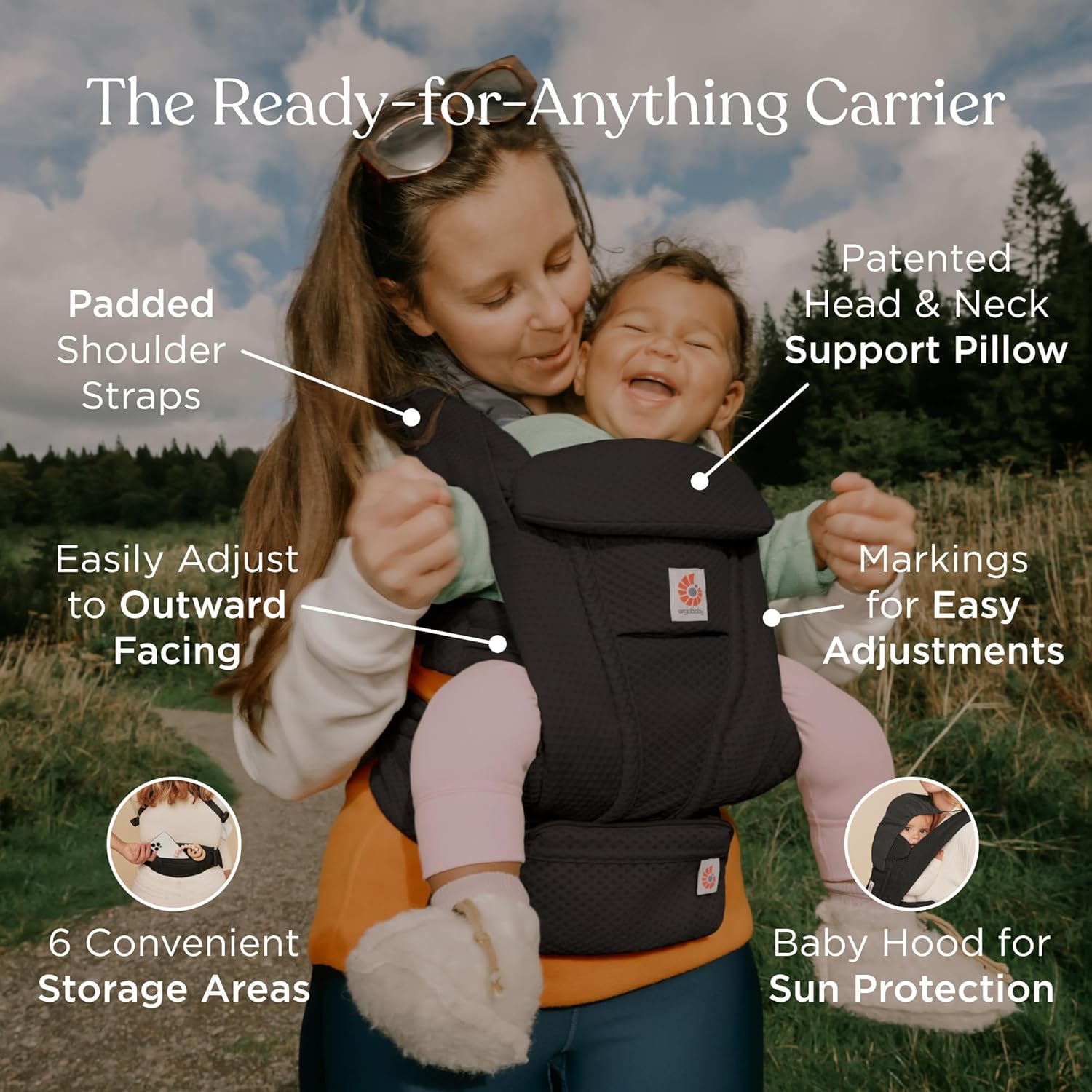 Ergobaby Omni Deluxe Mesh Baby Carrier - Onyx Black