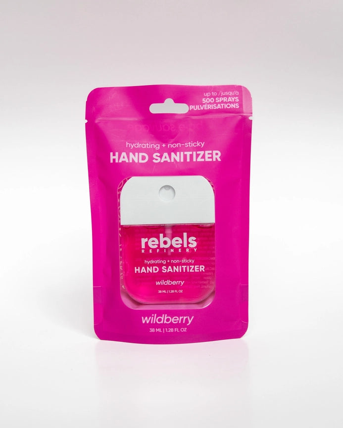 Wildberry Rebels Refinery Pocket Sanitizer Spray - Packaging