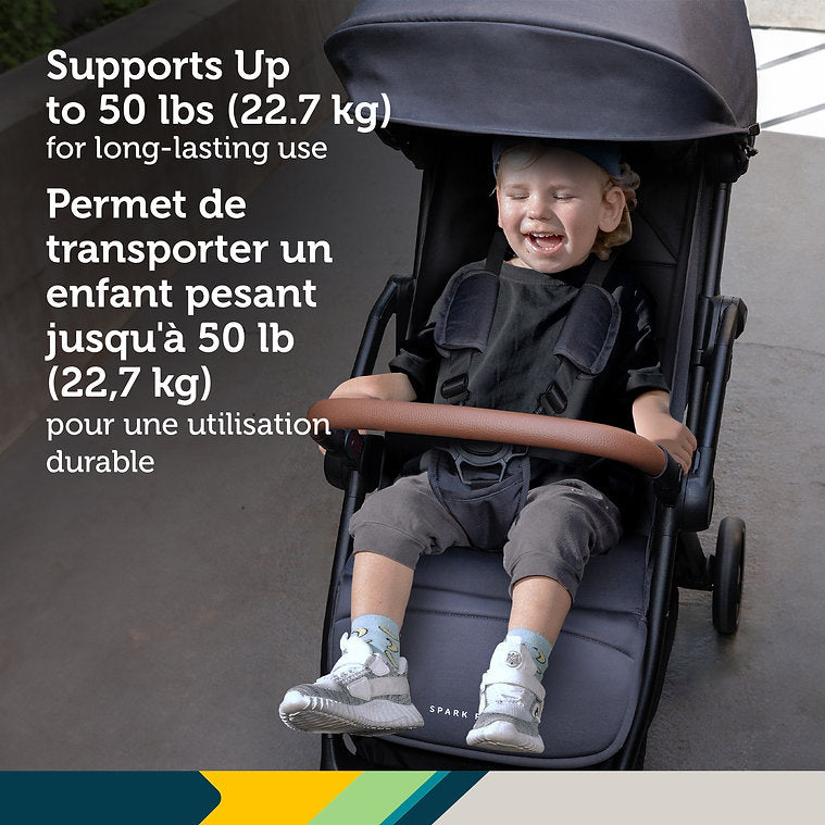 Safety 1st Spark Plus Compact Auto-Fold Stroller Supports up to 50 lbs