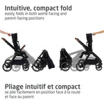 Maxi-Cosi Oxford Stroller & Mico Luxe+ Travel System - Compact & Easy Fold