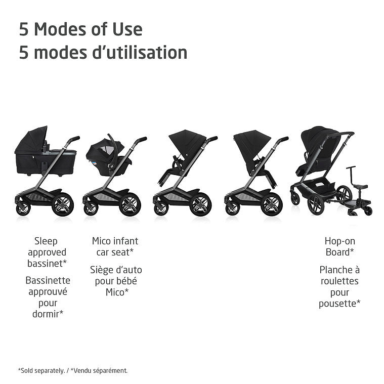 Maxi-Cosi Fame Stroller - Twillic Black 5 Modes of Use