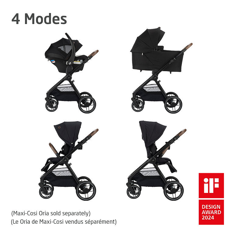 Maxi-Cosi Oxford Stroller & Mico Luxe+ Travel System - 4 Modes of Use