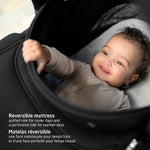Maxi-Cosi Oria2 Carry Cot - Twillic Black Reversible Mattress for all seasons